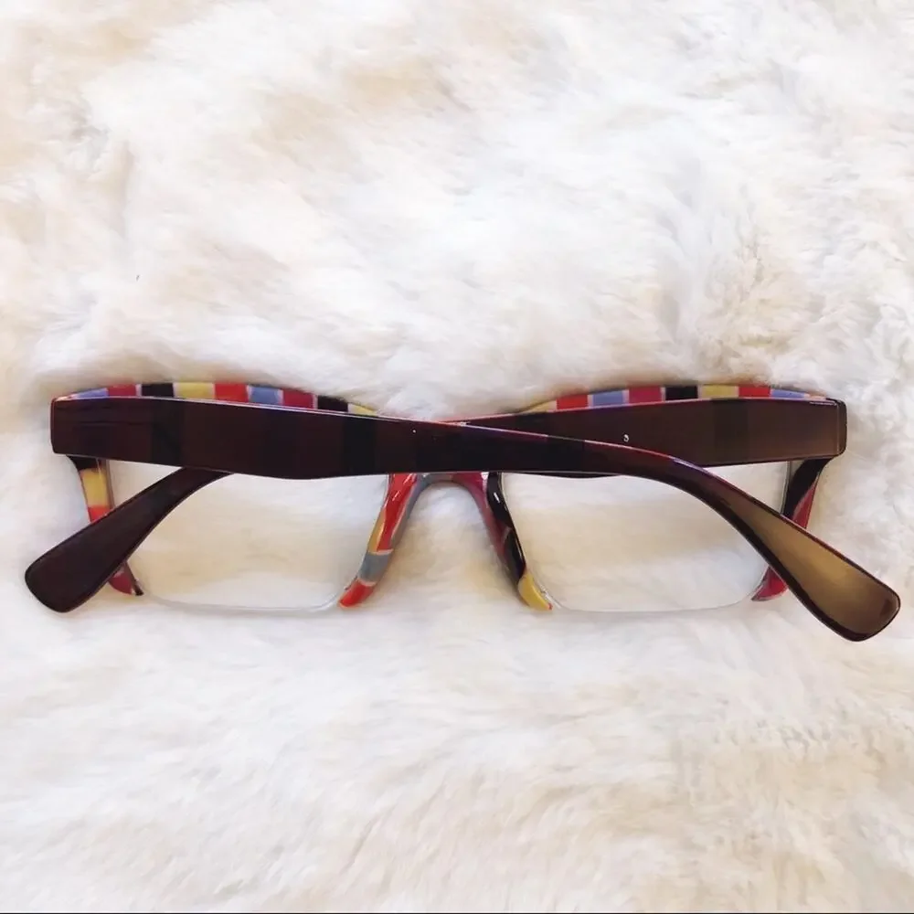 Brooke Black Half Rim Rectangle Reader Glasses